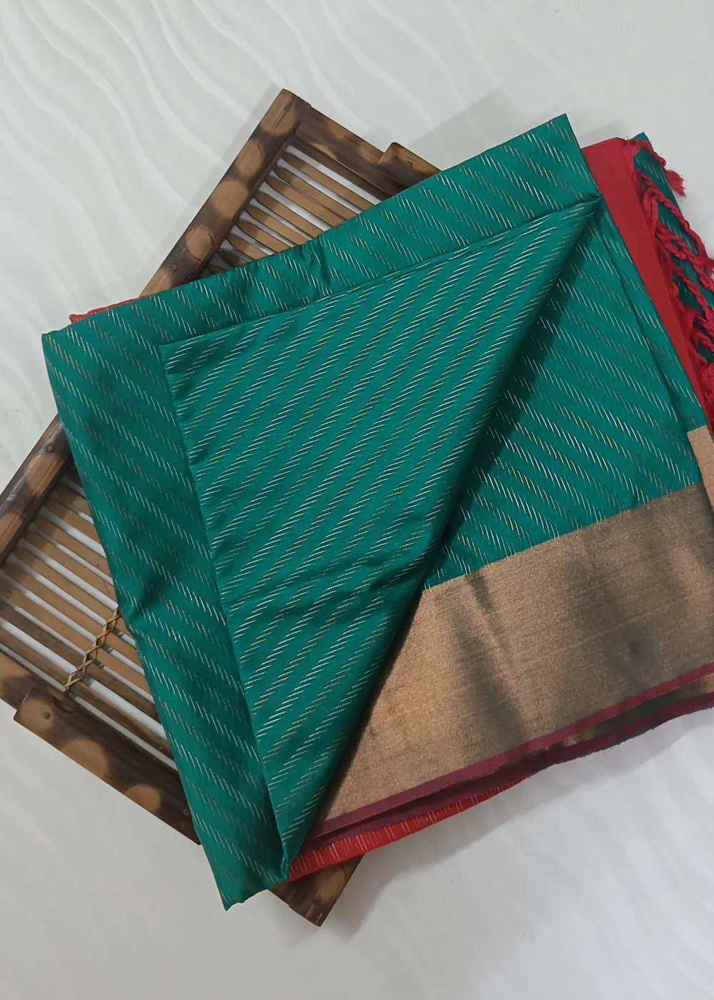 Teal Green Vegan Silk